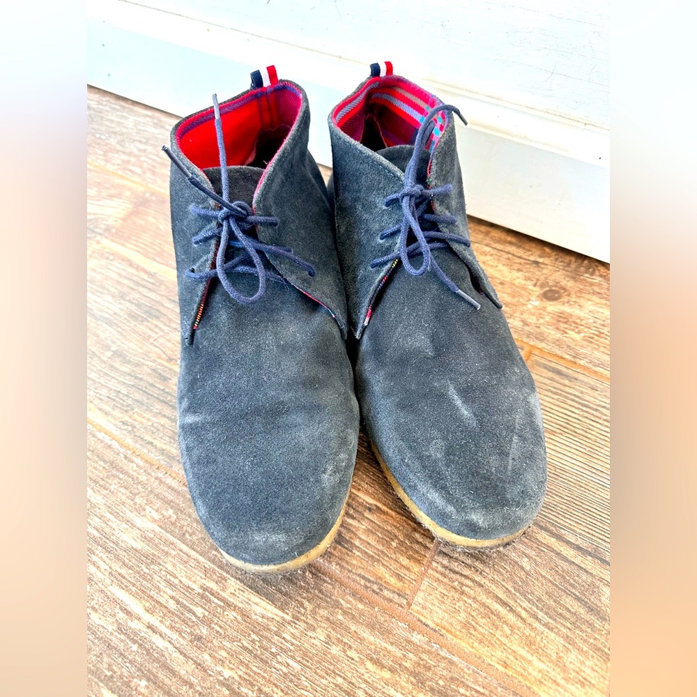 El Ganso Blue Suede Booties Oxfords Men's Size 40 EU